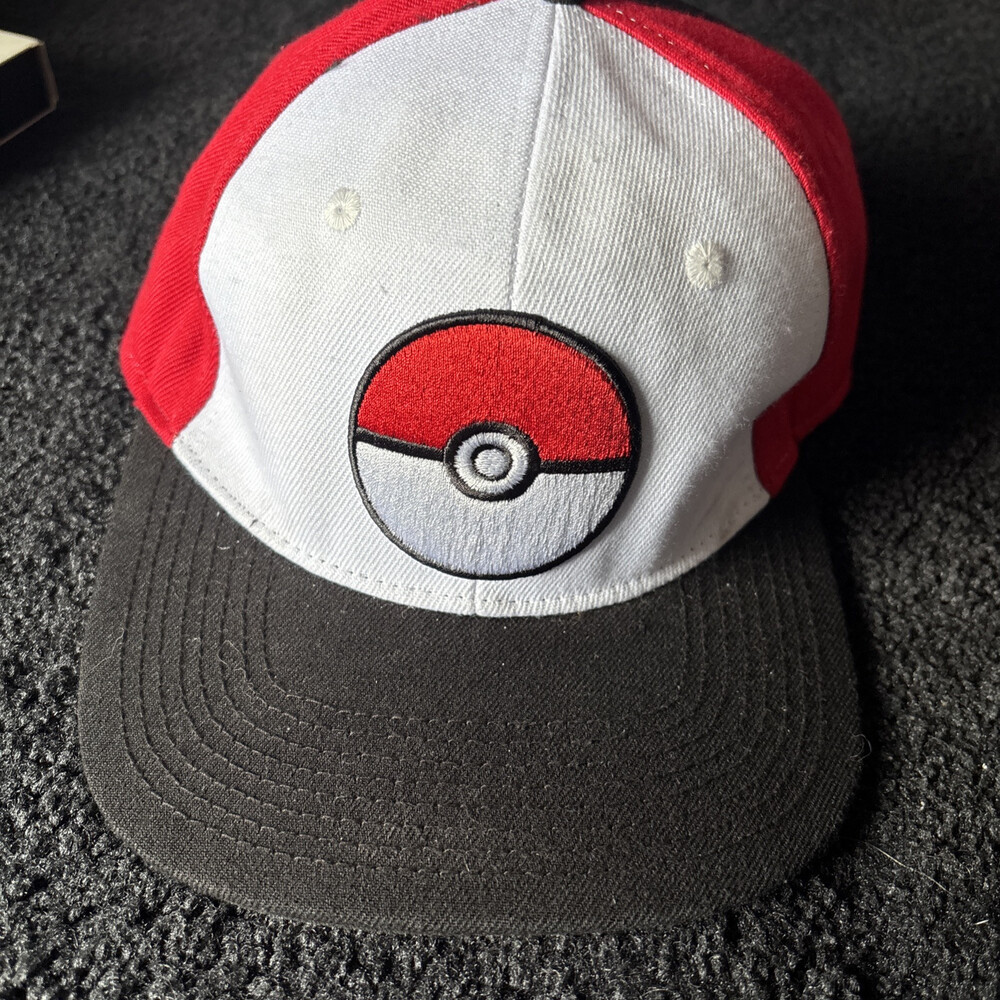 Pokemon Pokeball Color Block Snapback Hat Cap VGC Pre-owned